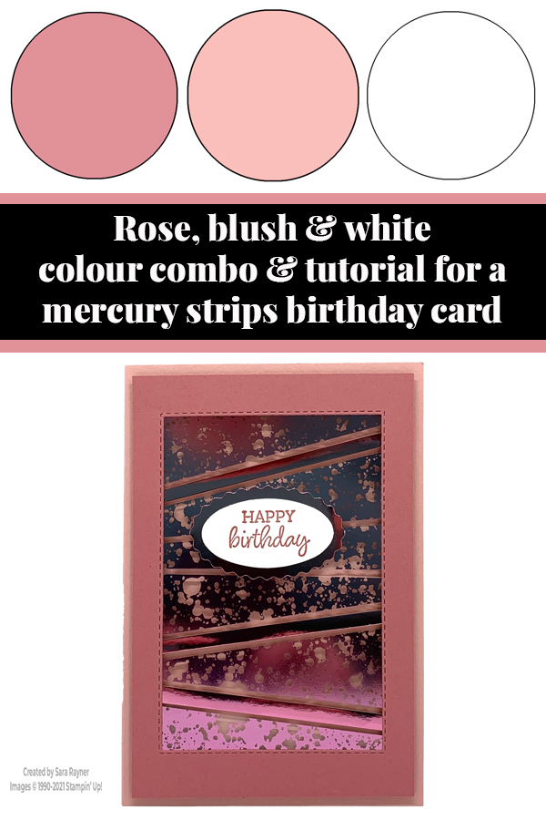Hydrangea Hill mercury glass strip birthday card tutorial