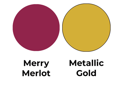 Colour combo mixing Merry Merlot and Metallic Gold.