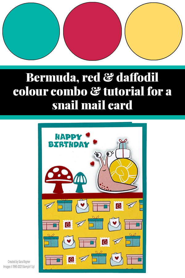 Bright snail mail card tutorial