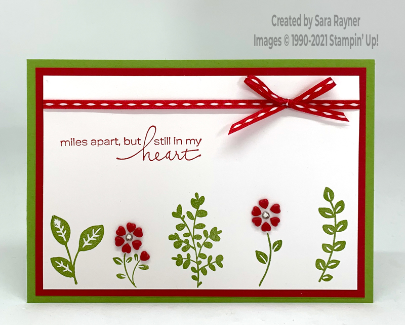 Resin Hearts flower card