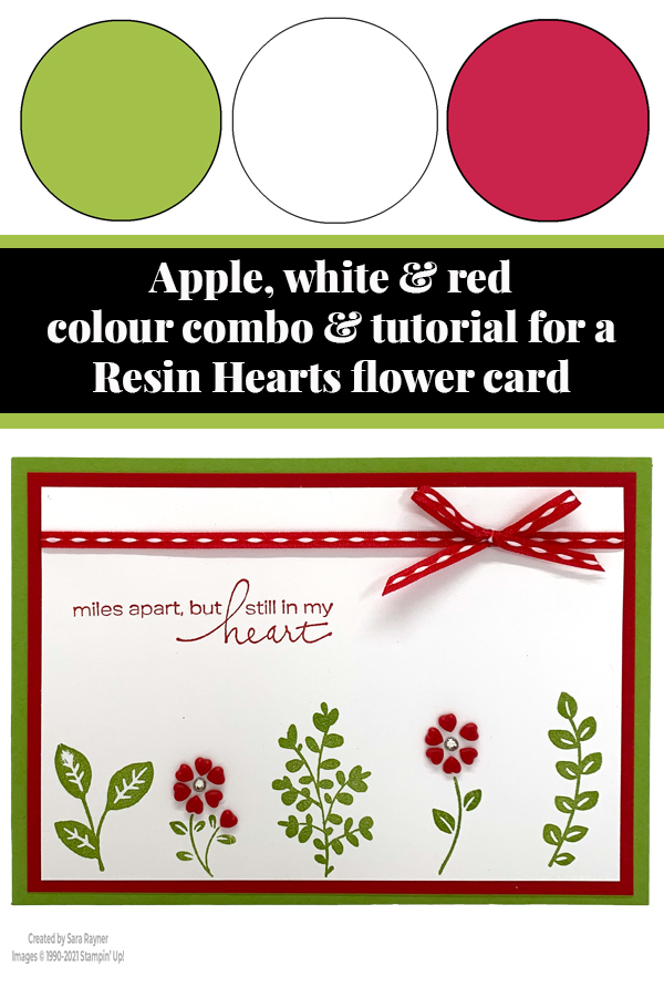 Resin Hearts flower card tutorial