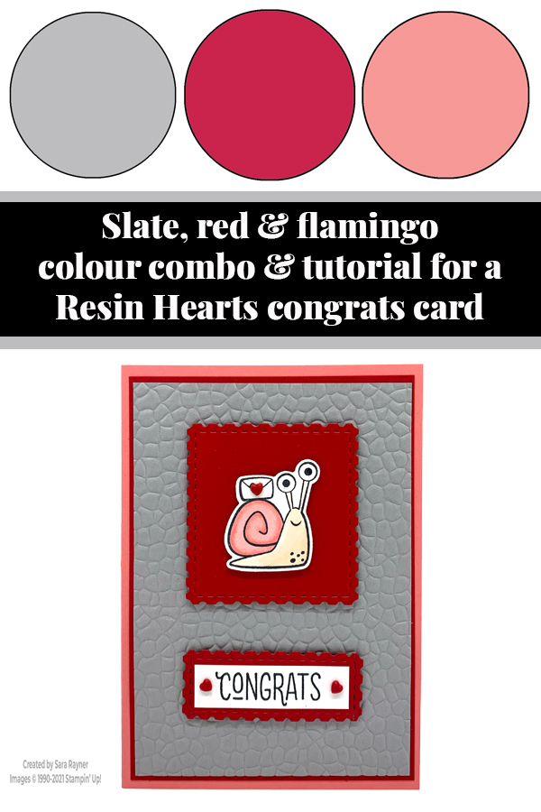 Resin Hearts congrats card tutorial
