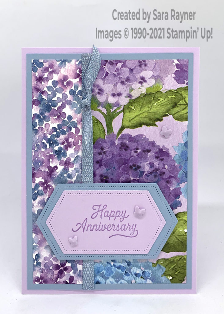 Hydrangea Posy anniversary card