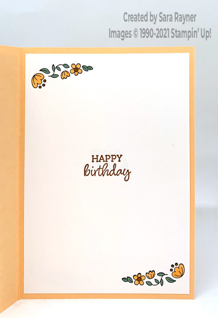 Double oval hand-penned birthday card insert