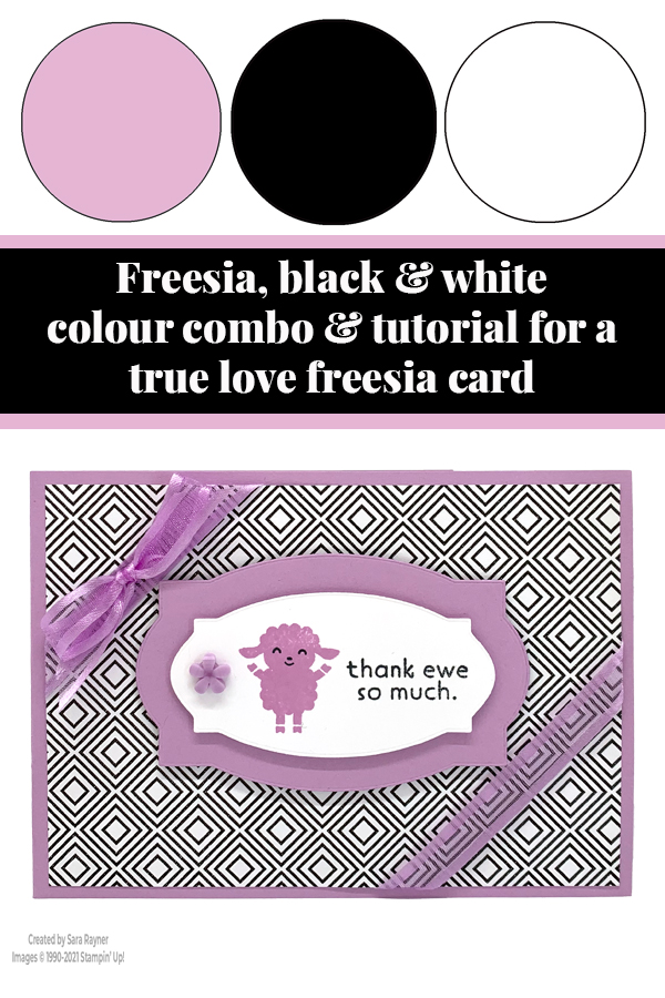 True Love Fresh Freesia thank you card tutorial