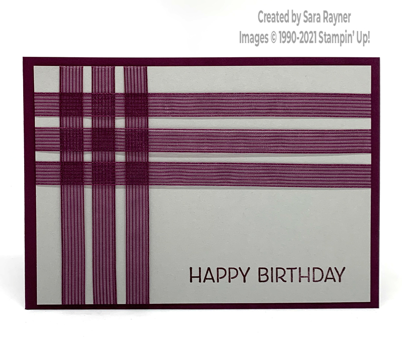 Blackberry bliss ribbon birthday card