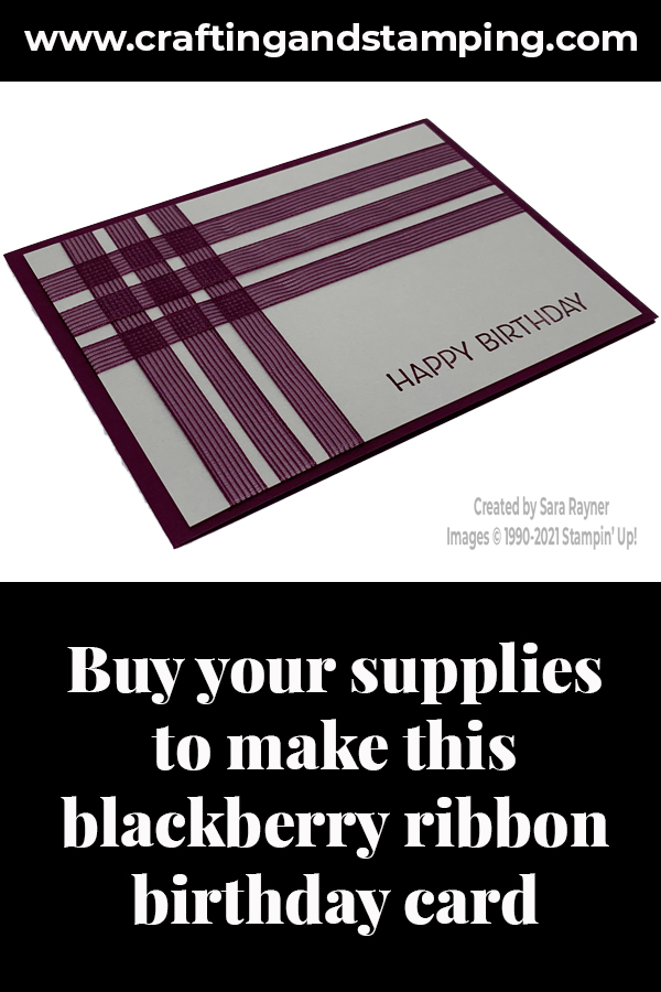 Blackberry bliss ribbon birthday card supply list