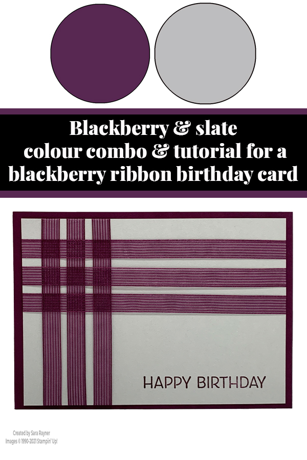 Blackberry bliss ribbon birthday card tutorial
