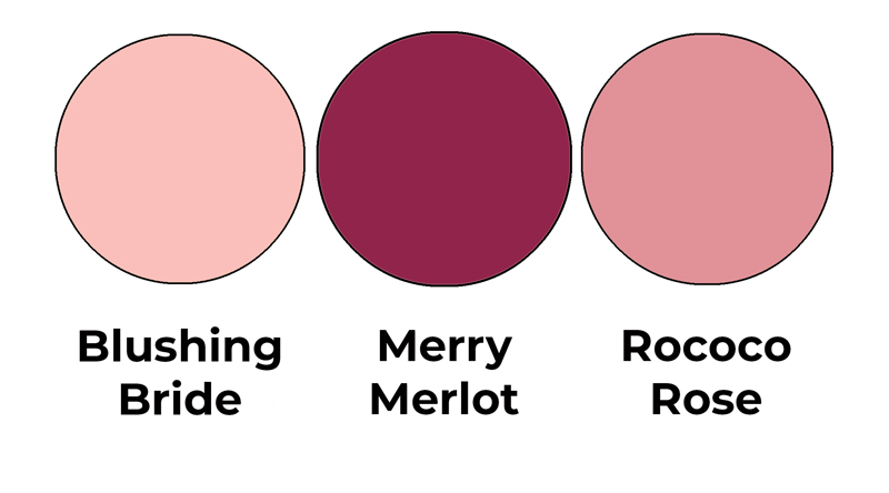 Colour combo mixing Blushing Bride, Merry Merlot and Rococo Rose