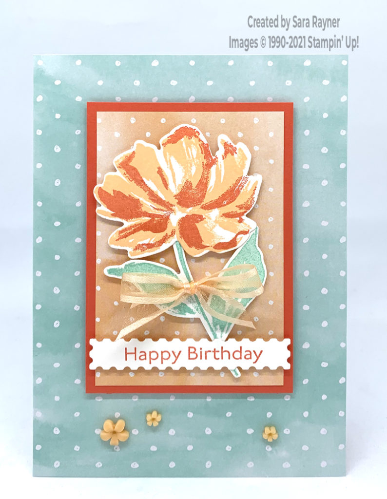 Hand-penned floral birthday card