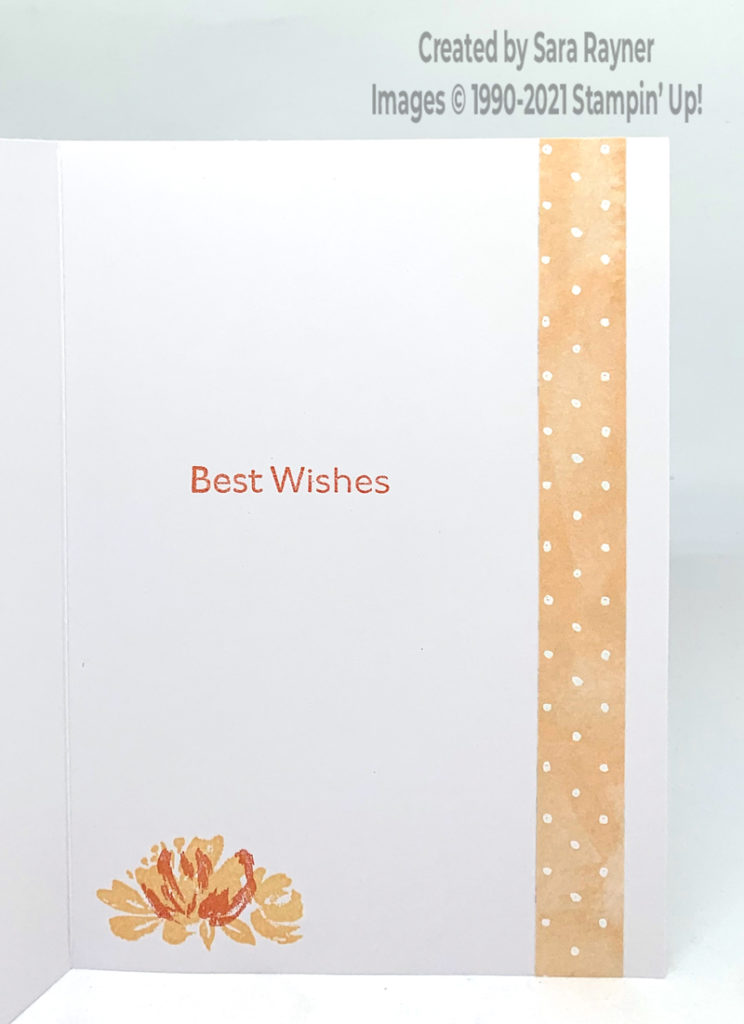 Hand-penned floral birthday card insert