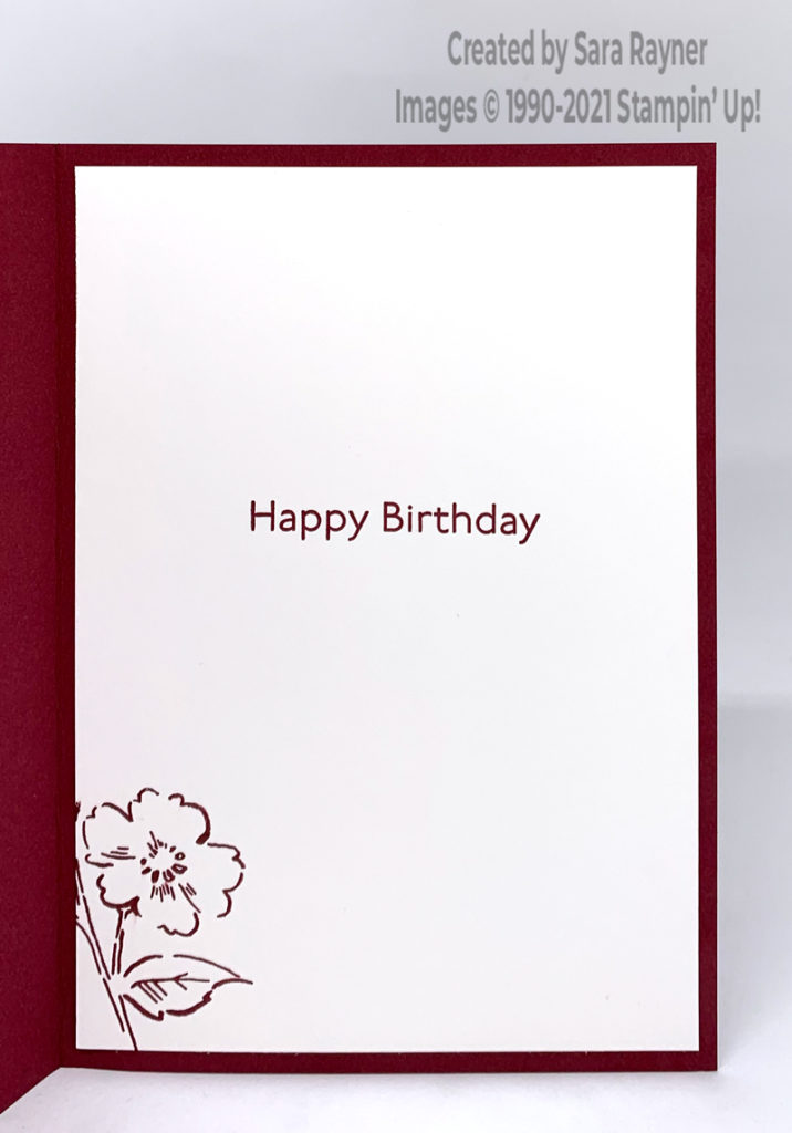 Hand-penned foil birthday card insert