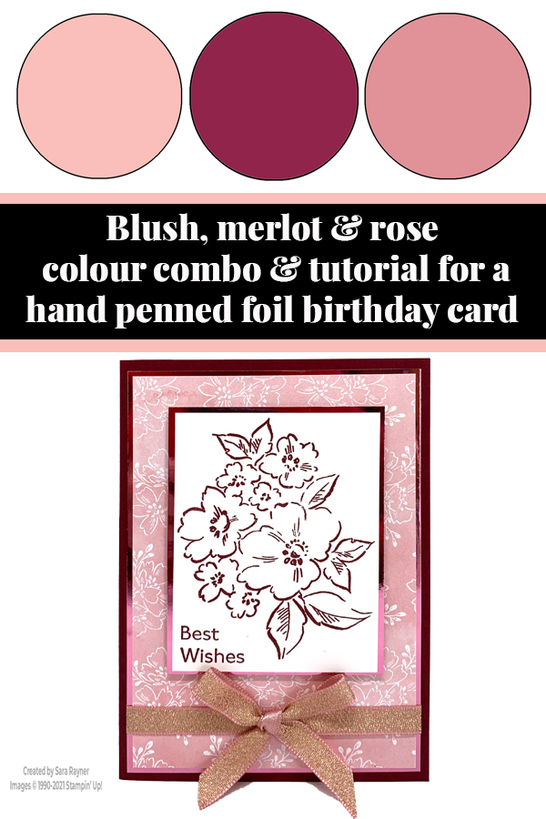 Hand-penned foil birthday card tutorial