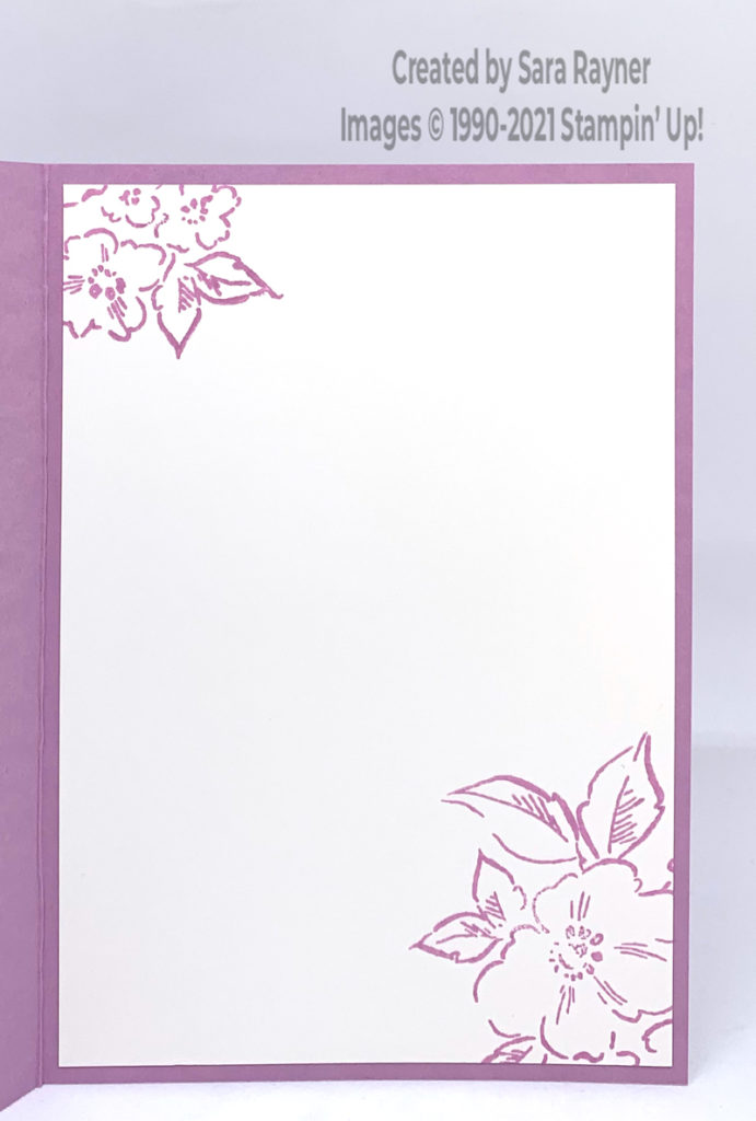 Hand-penned freesia thank you card insert