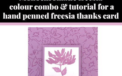 Tutorial for hand-penned freesia card