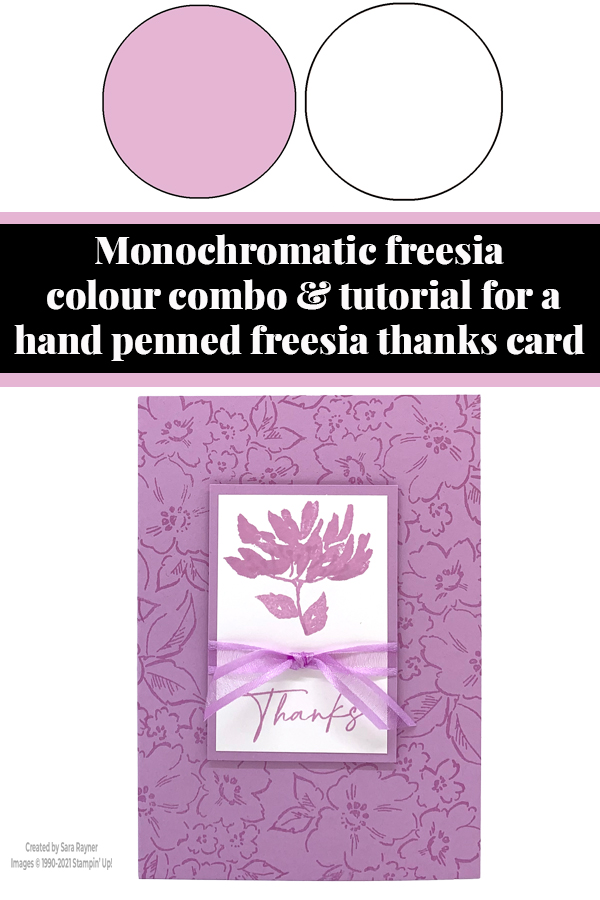 Hand-penned freesia thank you card tutorial