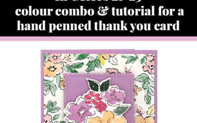 Tutorial for hand penned thank you card