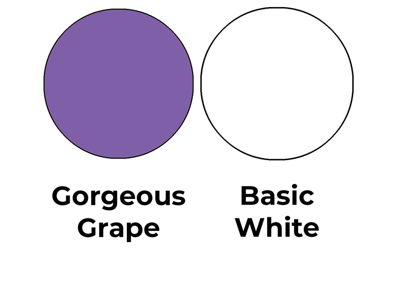 Monochromatic colour combo using Gorgeous Grape