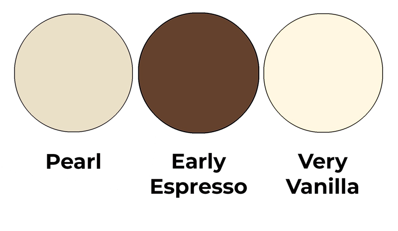 Colour combo mixing Pearl, Early Espresso and Very Vanilla