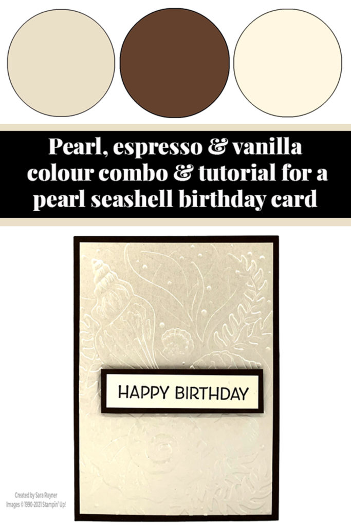 Pearl seashell birthday card tutorial