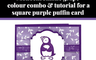 Tutorial for purple puffin card