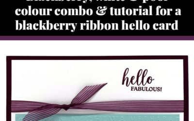 Tutorial for blackberry ribbon hello card