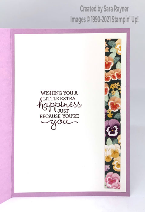 Tutorial for blackberry ribbon pansy card - Sara's crafting and ...