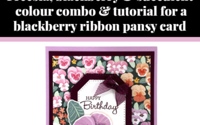 Tutorial for blackberry ribbon pansy card