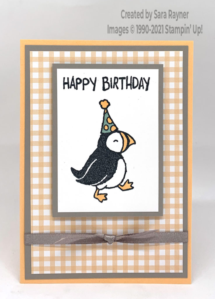 Simple puffin birthday card