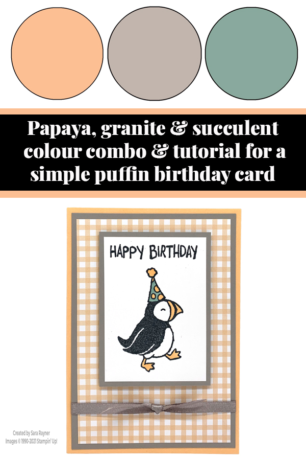 Simple puffin birthday card tutorial