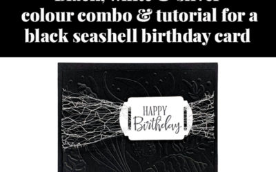 Tutorial for black seashell card