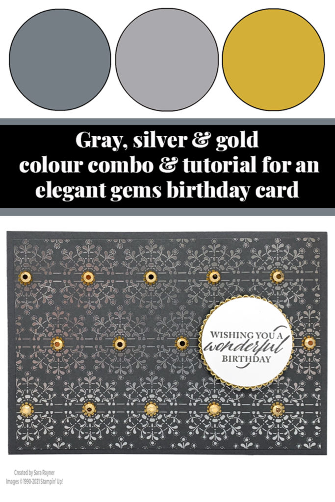 Elegant gems birthday card tutorial