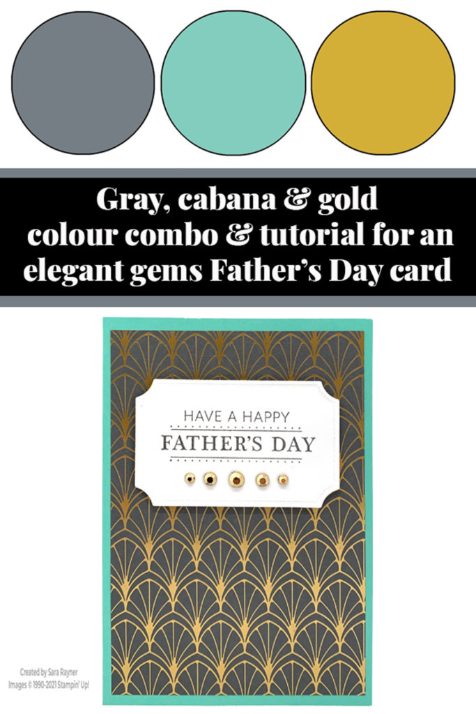 Elegant gems Father's Day card tutorial