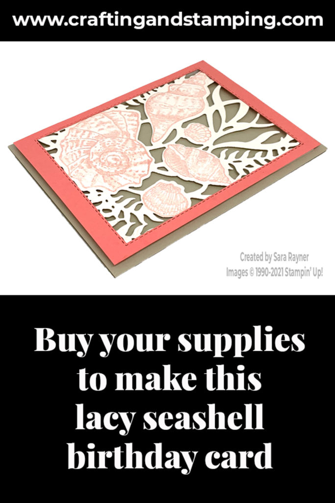 Tutorial for lacy seashell card supply list