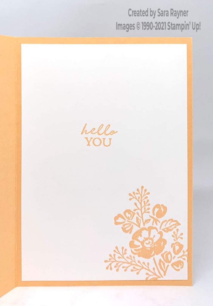 Pale Papaya vellum birthday card insert