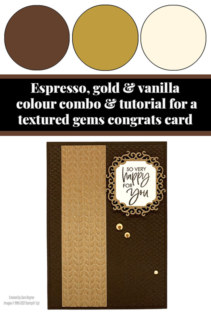 Textured gems congratulations card tutorial