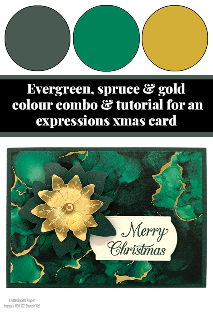 Evening Evergreen expressions xmas card tutorial