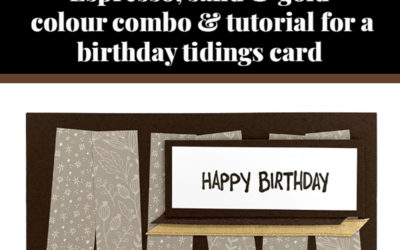 Tutorial for birthday tidings card