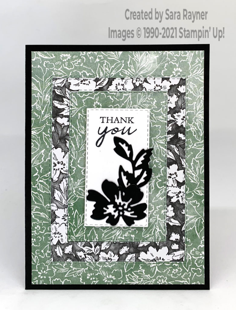 Garden Green penned thank you card