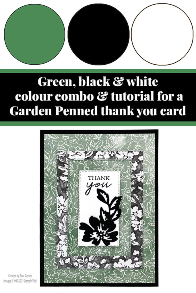 Garden Green penned thank you card tutorial