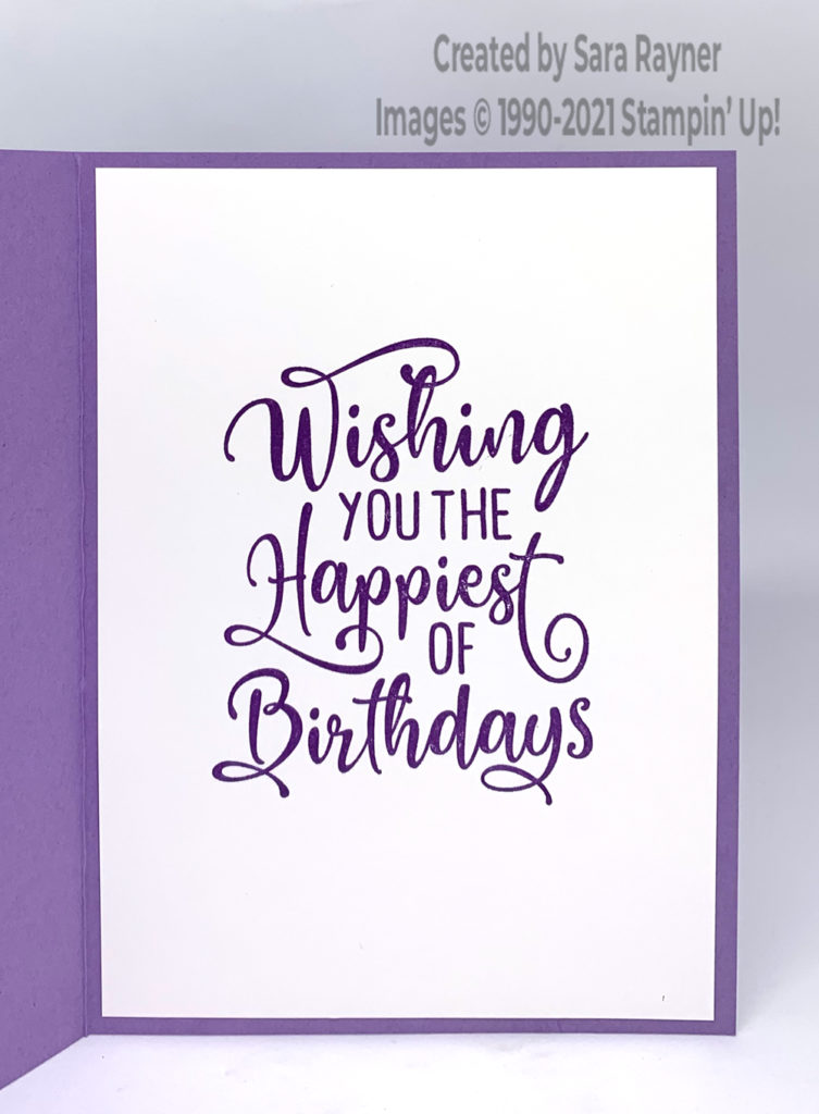 Happiest penned birthday card insert