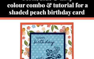 Tutorial for shaded peach birthday card