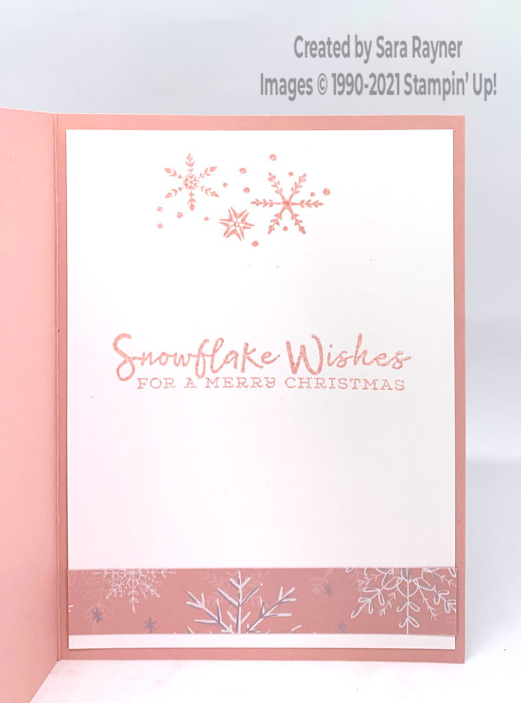 Snowflakes Wonder Christmas card insert