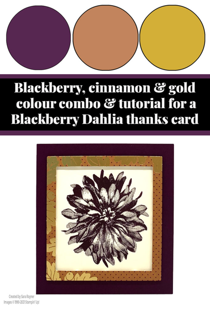 Blackberry Dahlia thank you card tutorial