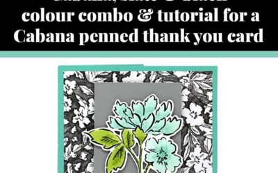 Tutorial for Cabana Penned thank you card