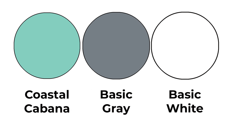 Colour combo mixing Coastal Cabana, Basic Gray and Basic White