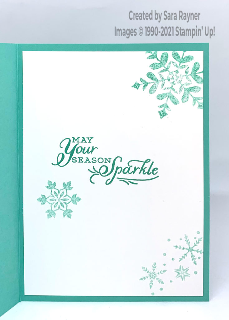 Coastal Snowflake Christmas card insert