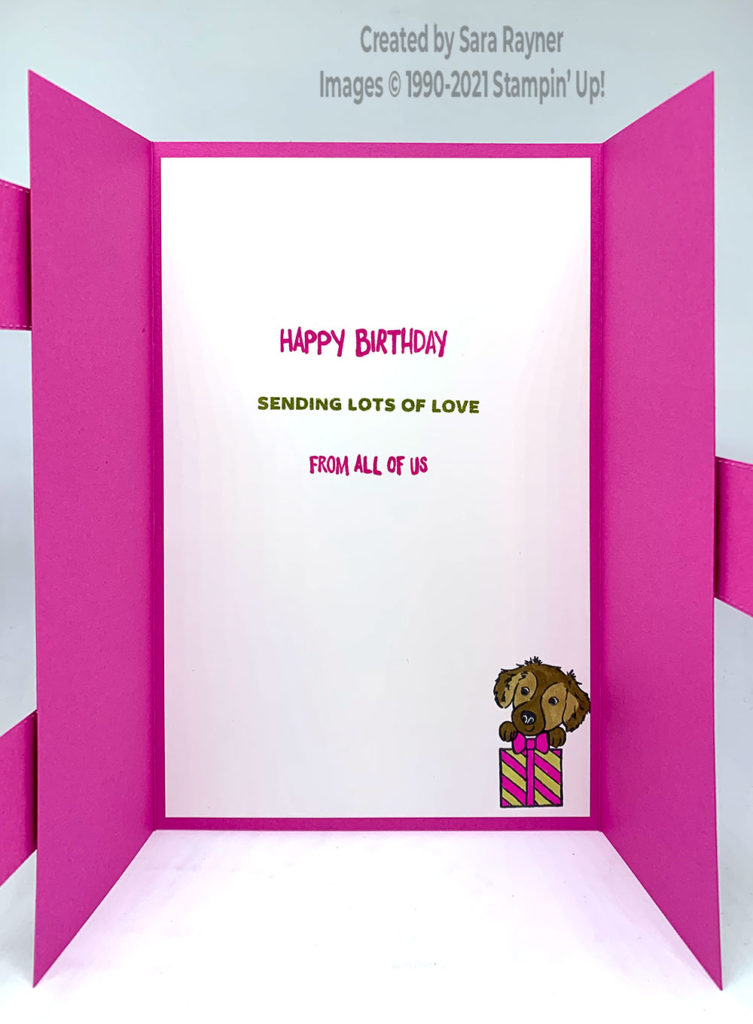 Gatefold Summer birthday card insert