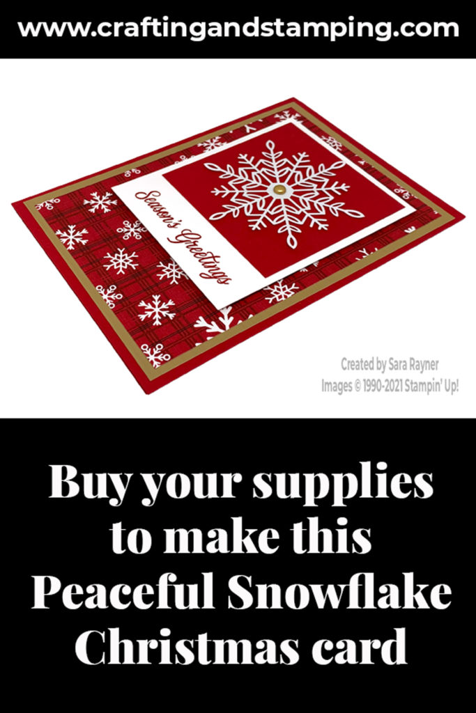 Peaceful Snowflake Christmas card supply list