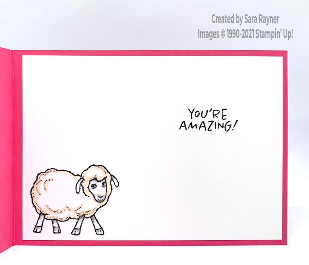 Sheep birthday card insert